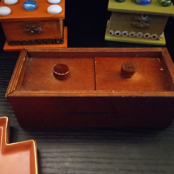LOT OF 7 - Jewelry Box Puzzle Box Coin Tray Home Decor - Picture 3 of 10